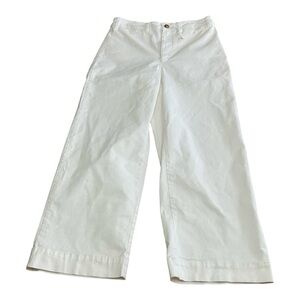 Marine Layer Bridget Slim Wide Leg Crop Pants Size 12 off white(papyrus)